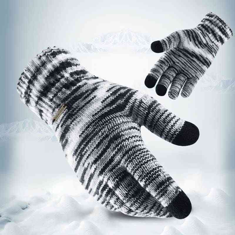 Fashion Touch Screen Winter Warm Knitted Running Gloves/women