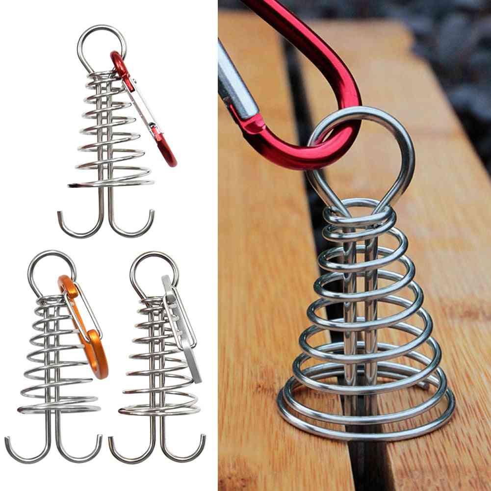 Fixed Hook Tent Buckle- Plank Floor, Spring Nails, Outdoor Camping Accessories