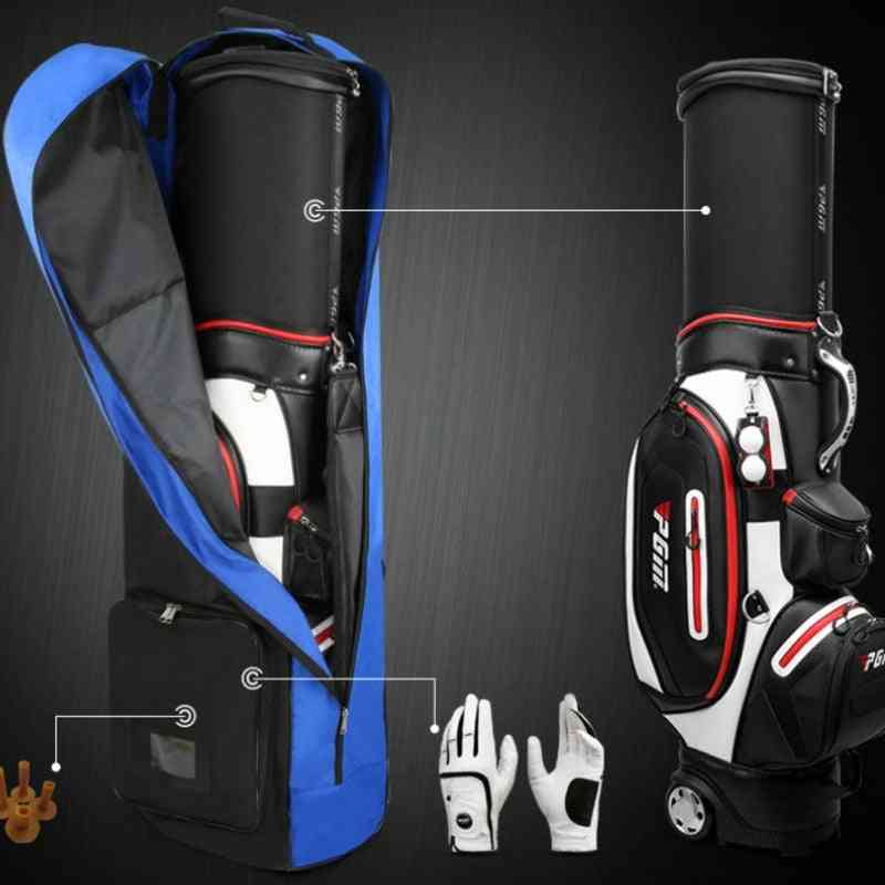 Foldable- Golf Travel, Clubs Cover Storage Bag With Wheels