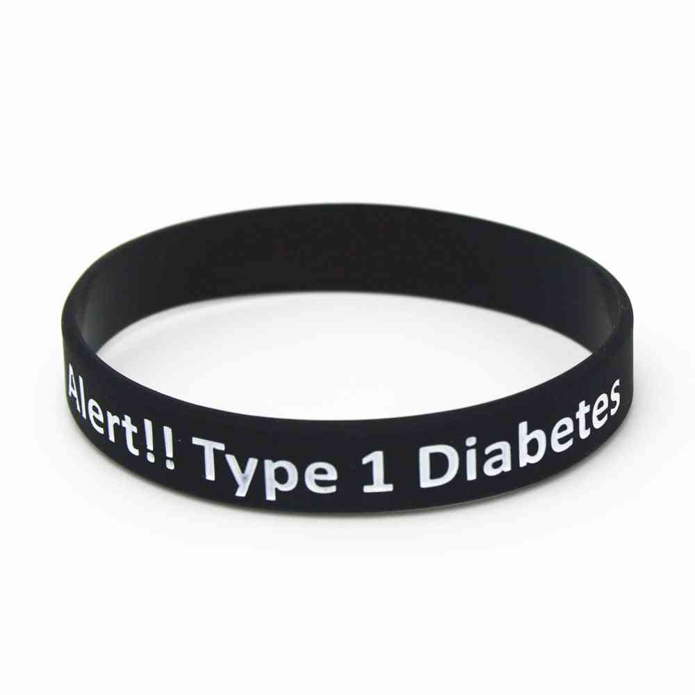 Medical Alert Diabetic Silicone Wristband Bracelets