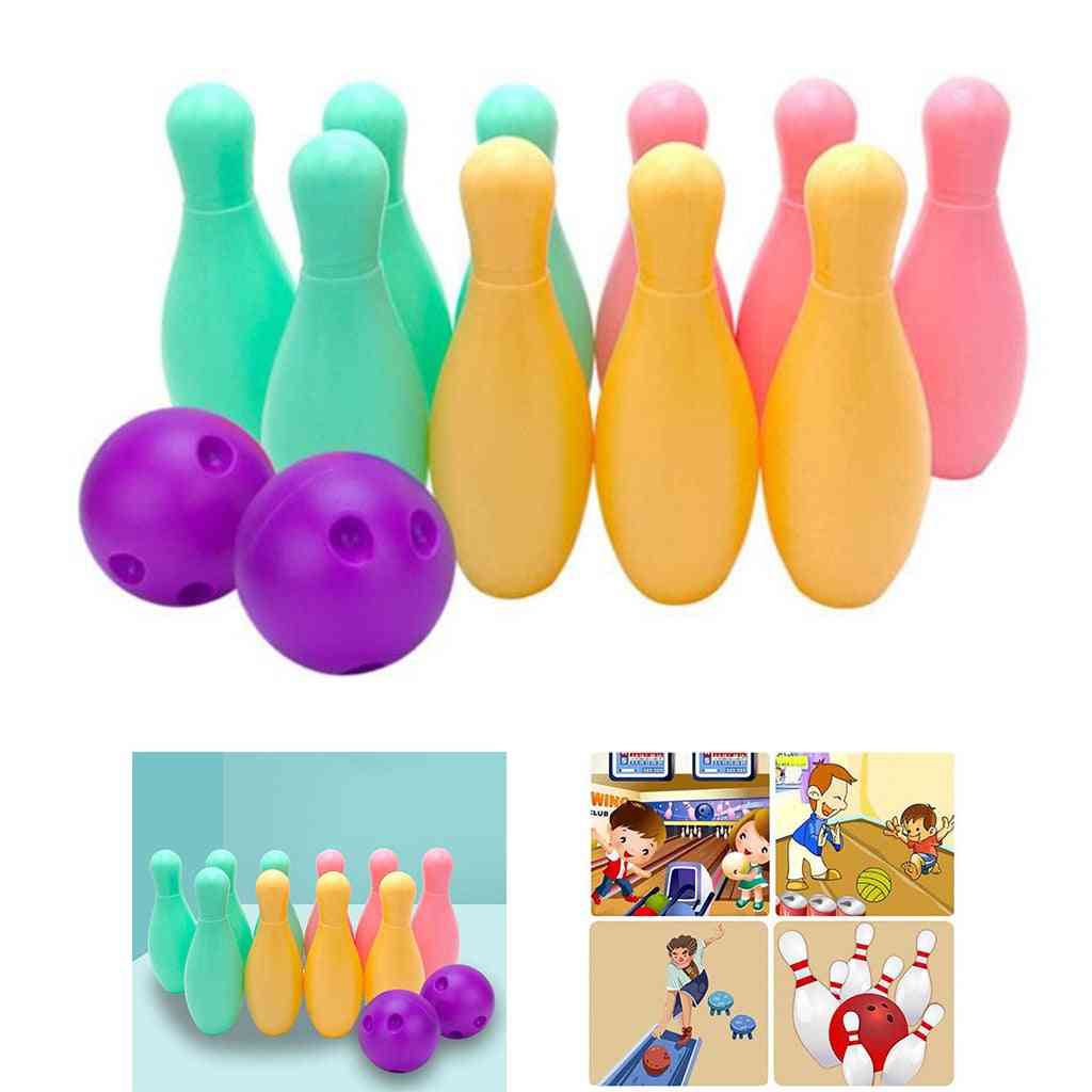 Multi-color Plastic Bowling Balls For Kids Ages 3+ Toddler Toy