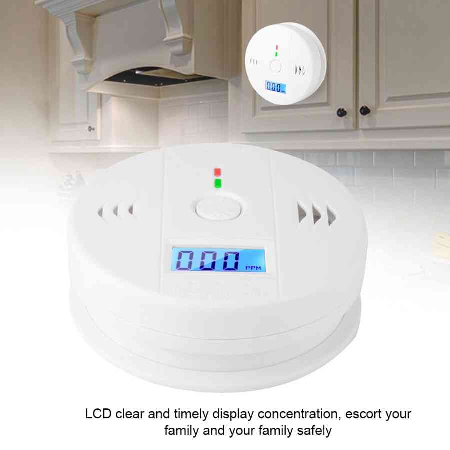 Carbon Monoxide Alarm Lcd Co Smoke Intelligent Sensor - Poisoning Gas Warning Detector Alarm