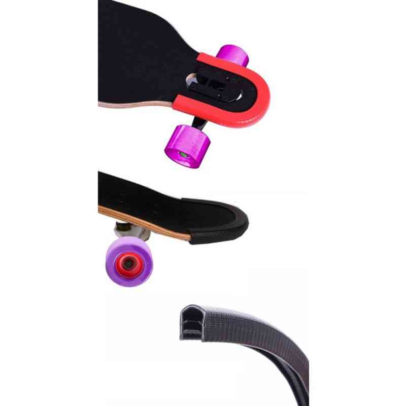Protezione delle protezioni del ponte dello skateboard, doppia tavola a bilanciere, coda del naso del bordo del longboard, protezione dagli urti, copertura del paraurti