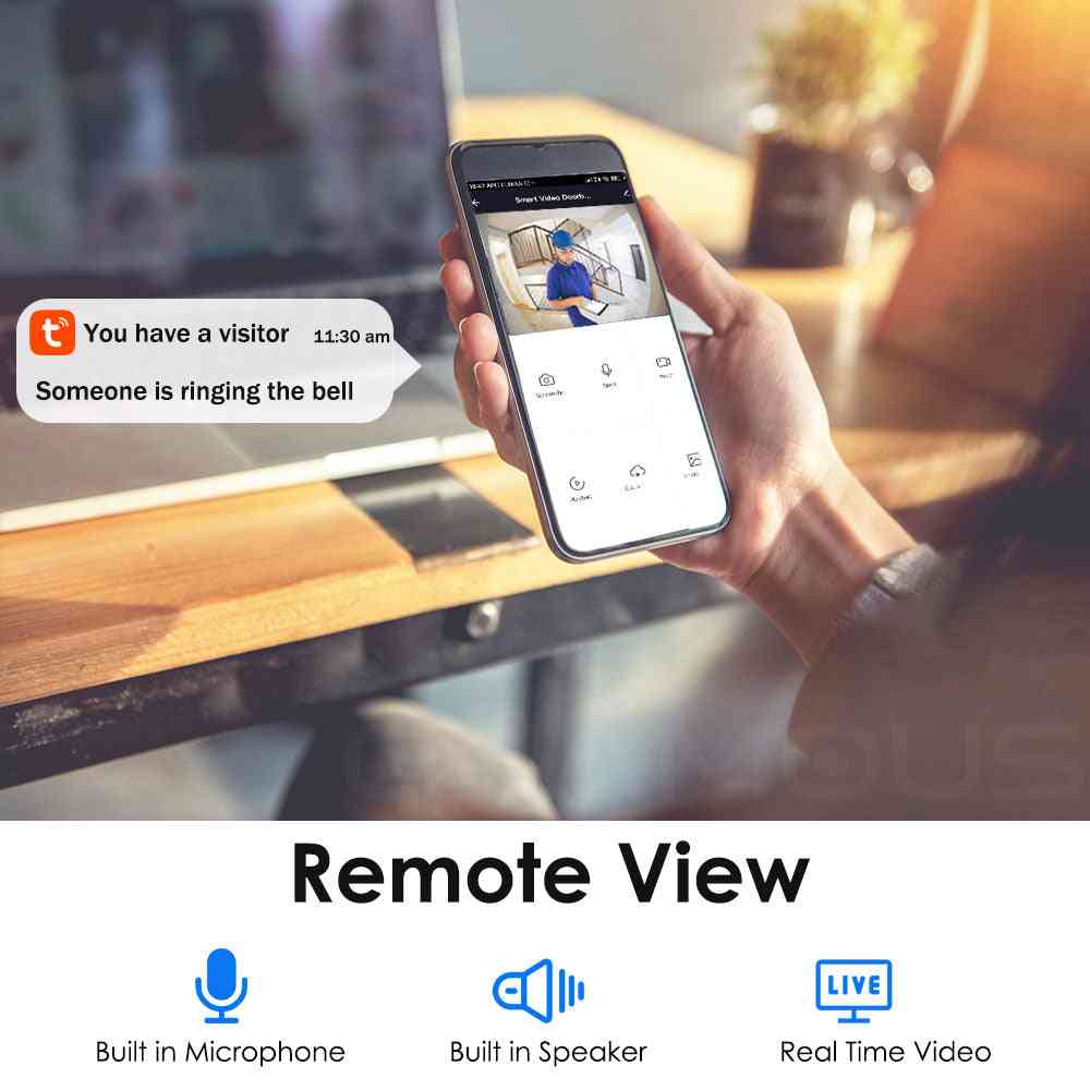 Smart home trådløs wifi video dørklokke