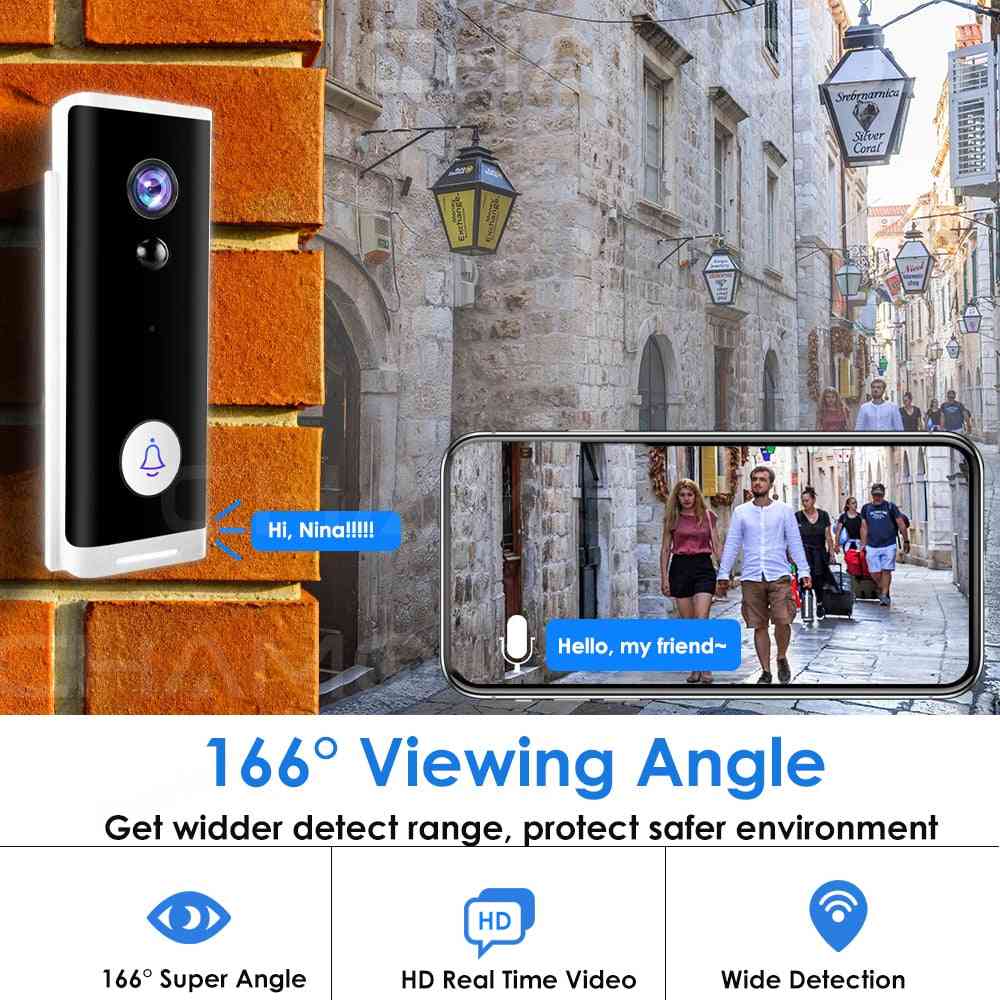 Campanello video wifi wireless per casa intelligente
