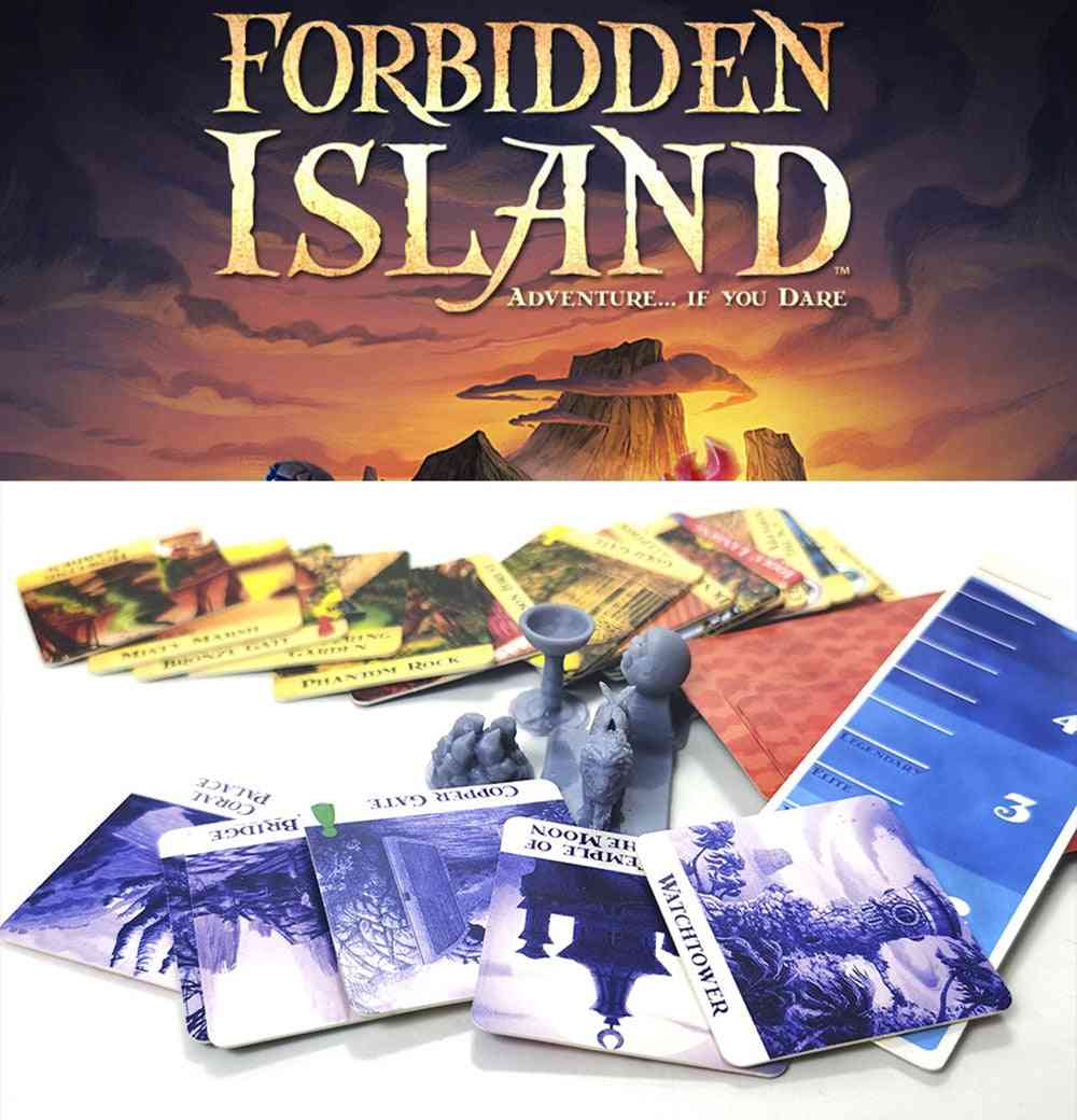 Forbidden Island Board, Fun Strategy Table Card, Game For Adult