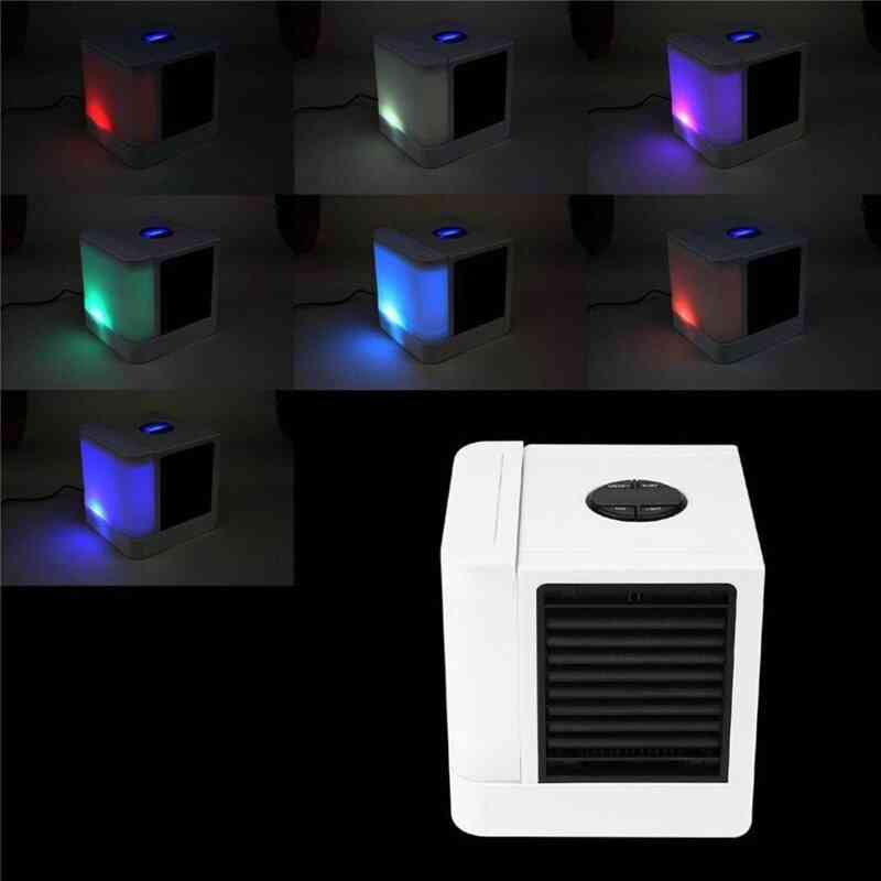 Portable- Usb 7-colors Led Light, Mini Purifier Air Conditioner, Cooler Fans