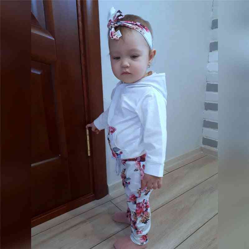 Floral Newborn Baby Girl Clothes, Children's Clothing Girl Tracksuit