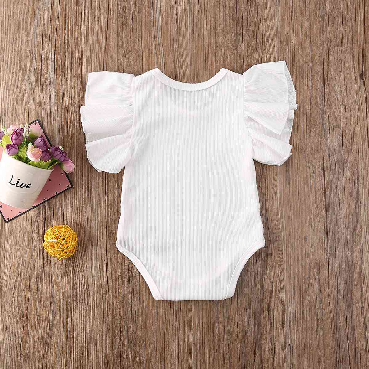 Newborn Baby Girl Cotton Short Sleeve Bodysuit Set
