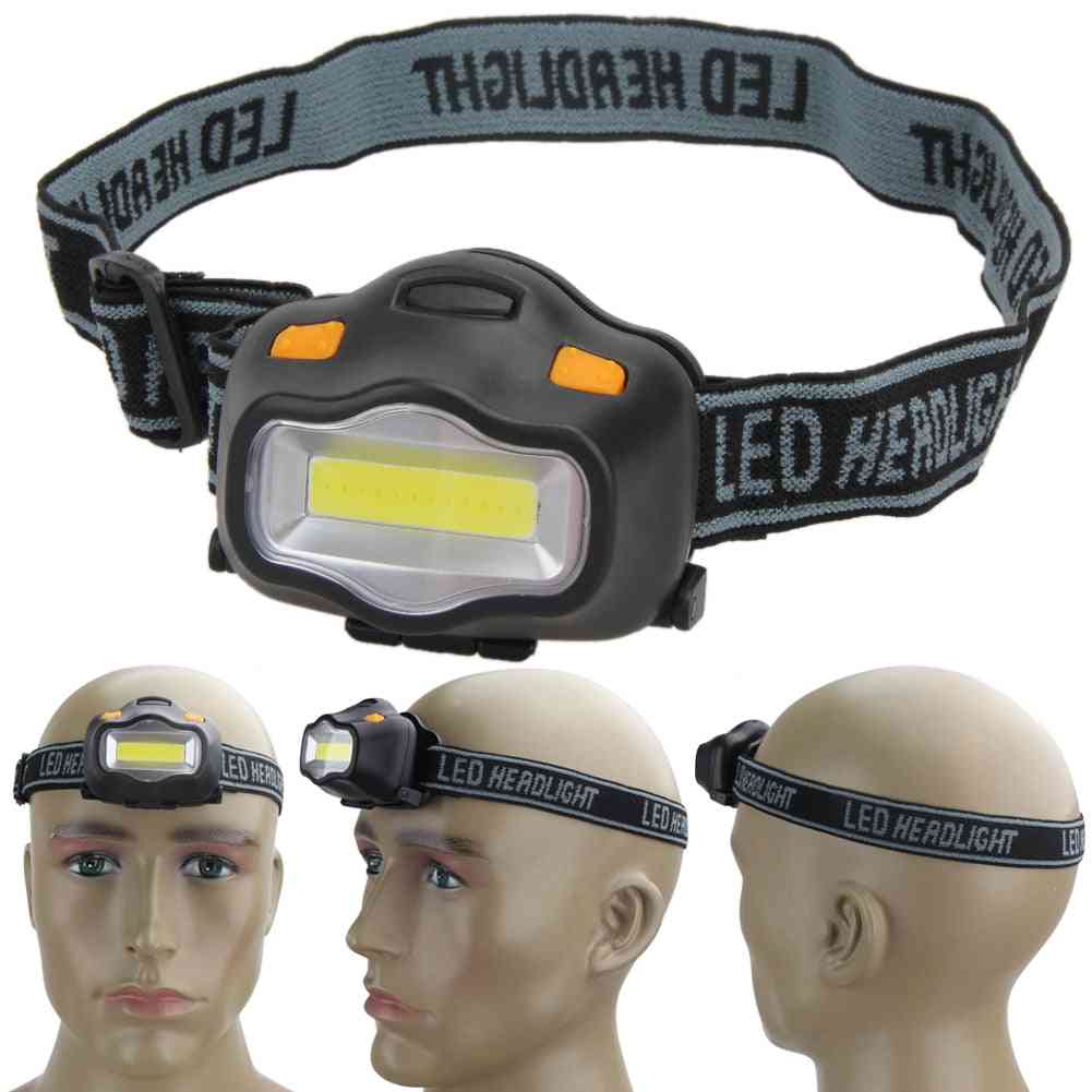 Waterproof Cob Led Flashlight, Outdoors Headlight Headlamp