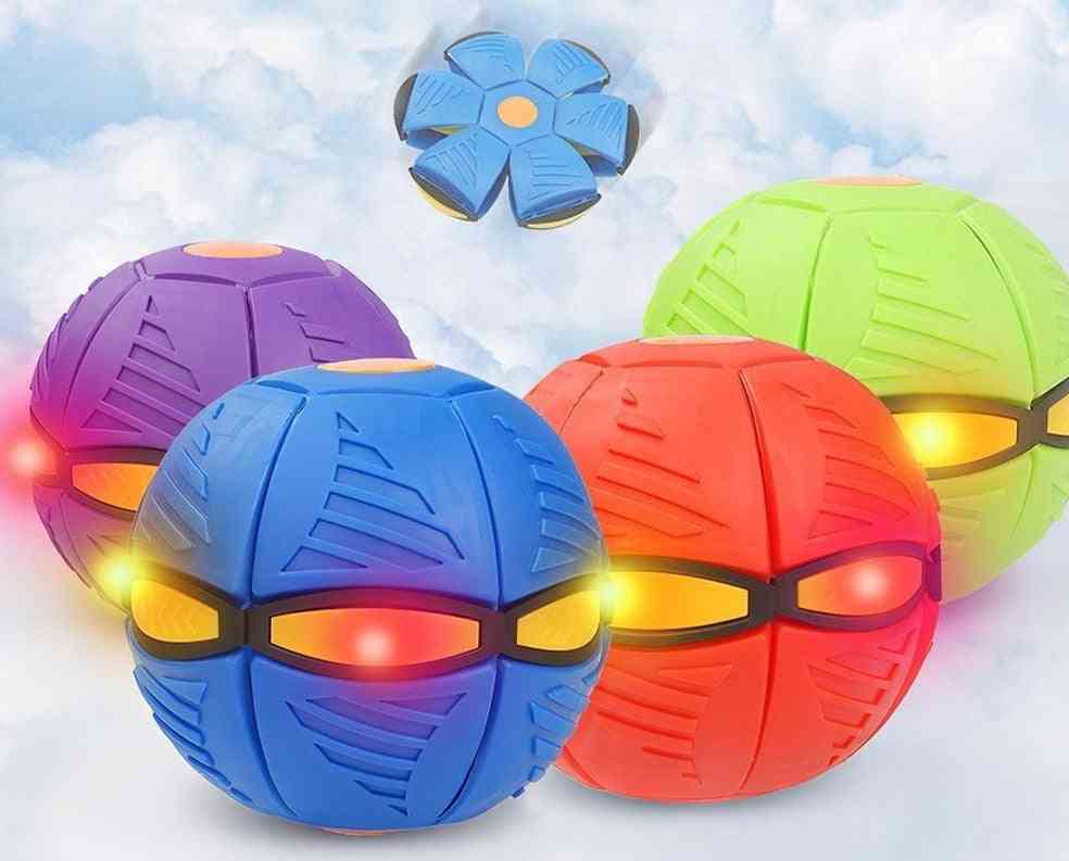 Deformation Ball Flying Saucer Shape Glowing Toy