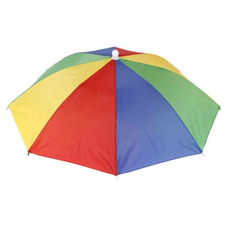 Campingfisk utendørs sammenleggbar paraply for solhodeplagg