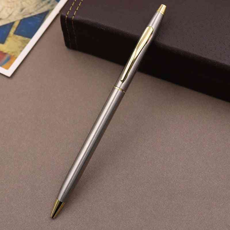 Stainless Steel Rod Rotating Ballpoint Pen