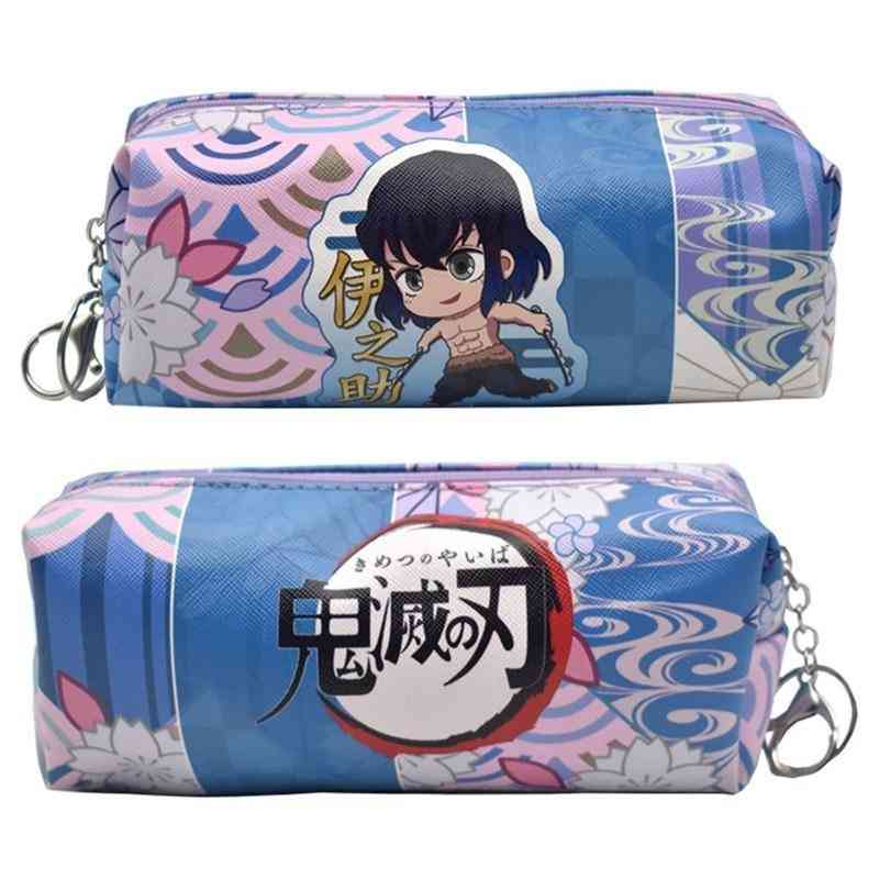 Anime Demon Slayer Zipper Canvas Wallet Storage Bag