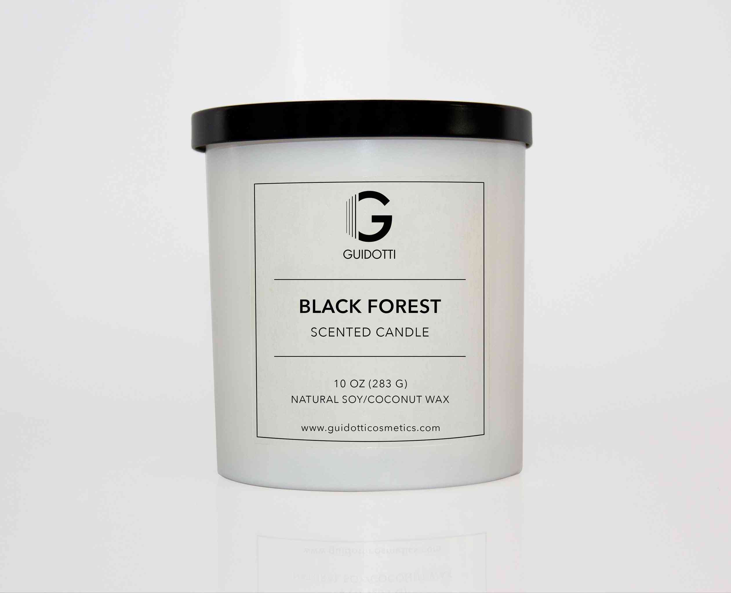 Candela di soia profumata foresta nera