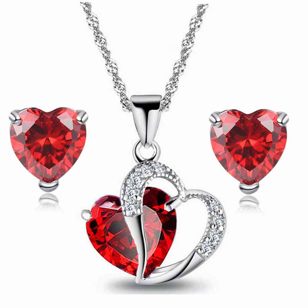 Top Ladies Heart Pendant Necklace, Crystal Jewelry