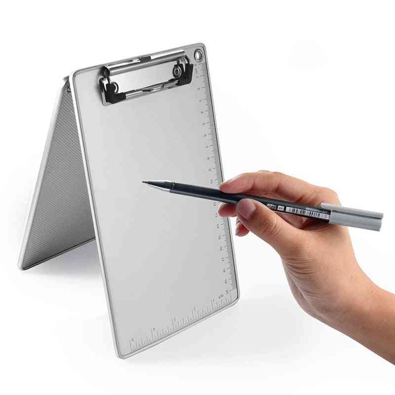 Portable Clipboard Writing Pad File Folder With Ruler Document Holders