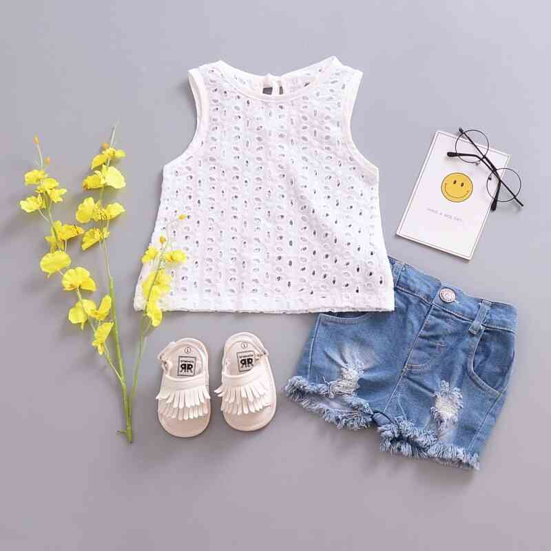 Baby Cute Lace, Hollow Tops T-shirt
