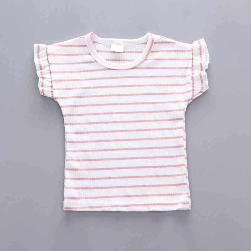 Summer- Striped Top Strap, Shorts Set For Baby