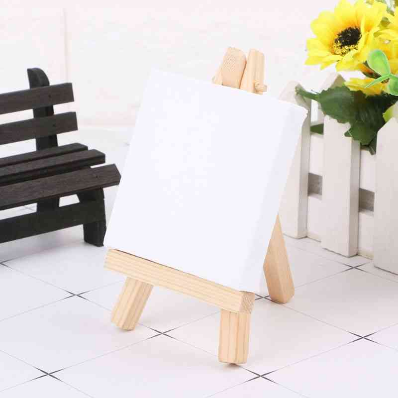 Natural Wood- Mini Easel Frame, Tripod Display, Painting Craf, Stand Holder Table