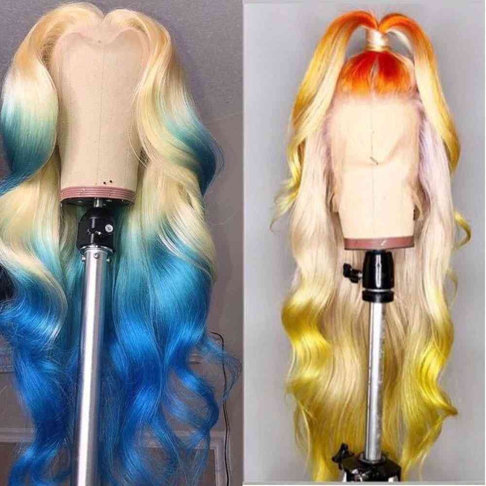 Body Wave 13*1 Lace Front Wigs Brazilian Remy Human Hair 613 Blonde