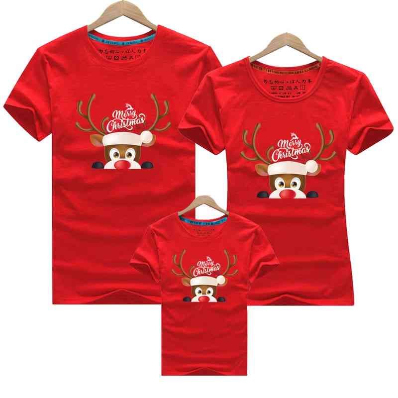 Veselé vánoce rodina odpovídající oblečení, maminka dětské tričko