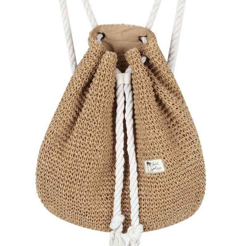 Letní slaměná taška dámský batoh móda