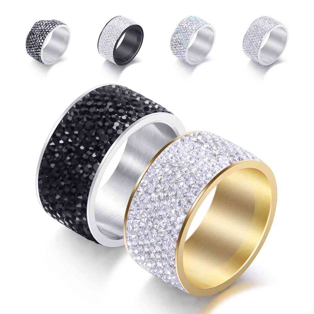 Austria Crystal Ring Stainless Steel Bijoux Wedding Jewelry