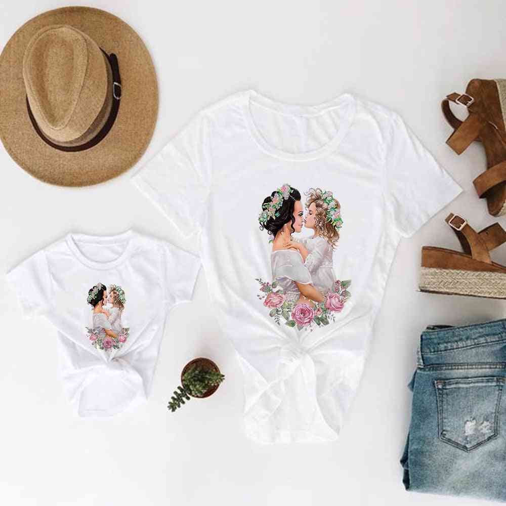 Family Mother And Daughter Clothes, Baby T-shirt ( Set-4 )