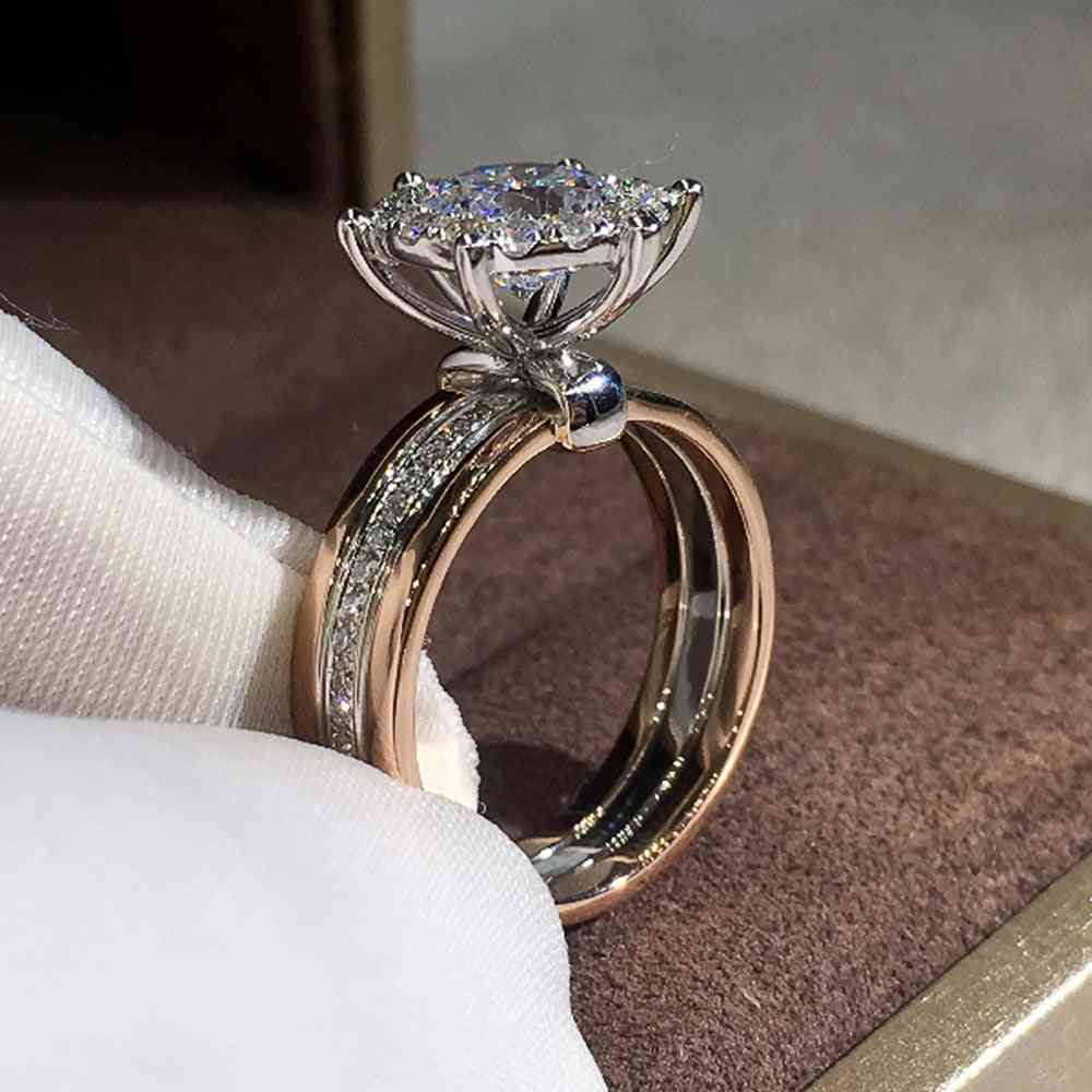 Klasický svadobný zásnubný prsteň so 4 pazúrmi