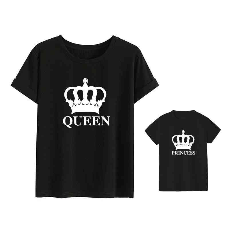 Princezna rodina odpovídající oblečení, bavlněné tričko pro holčičku