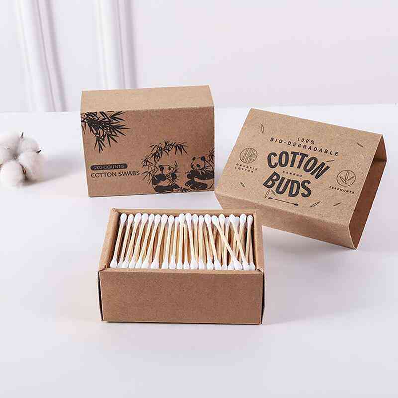 Natural Bamboo Double Tipped Cotton Swabs