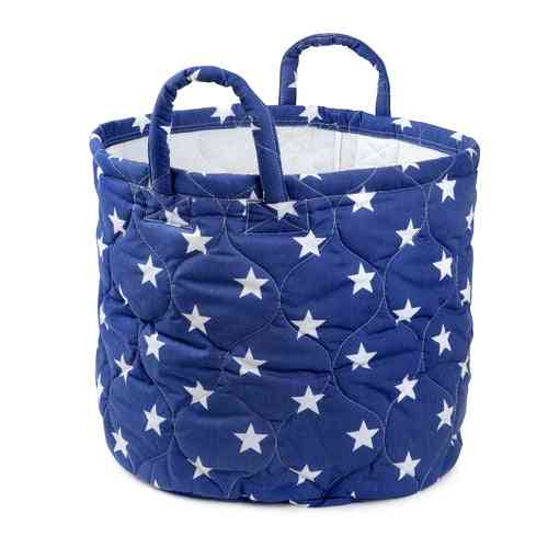 Foldable, Blue Star Storage-fabric Basket
