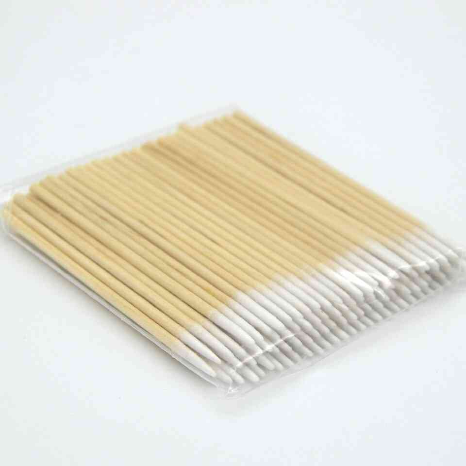 Wood Sticks Cotton Swab Eyelash Extension Tools, Ear Care Cleaning