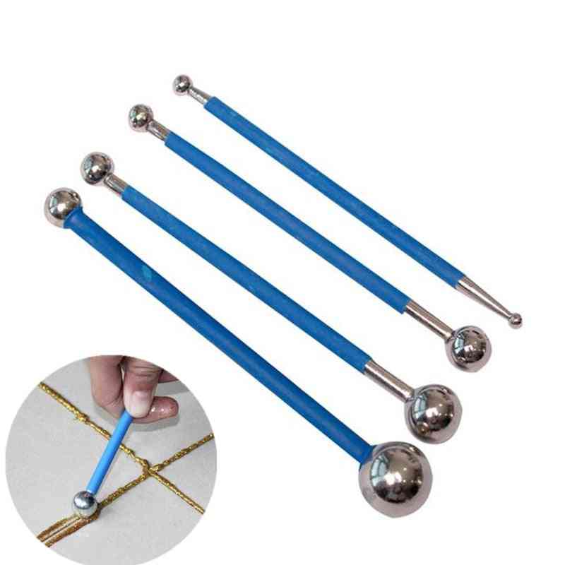4pcs Double Steel Pressed Ball Tile Grout Repairing Tools