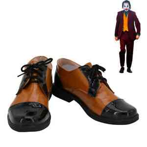 Joaquin phoenix scarpe cosplay, joker arthur fleck scarpe in pelle