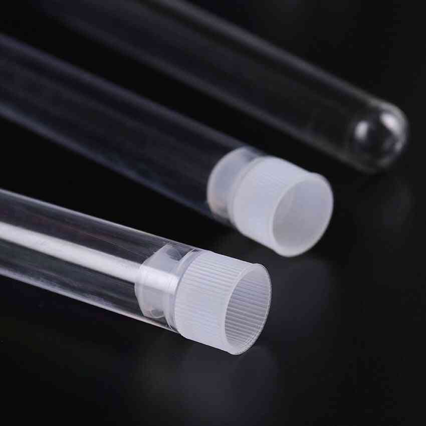 Flacon de tube à essai en plastique transparent de laboratoire de 15x150mm avec bouchon