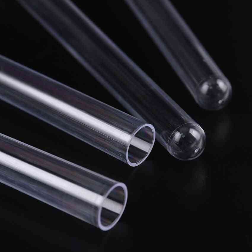 Flacon de tube à essai en plastique transparent de laboratoire de 15x150mm avec bouchon