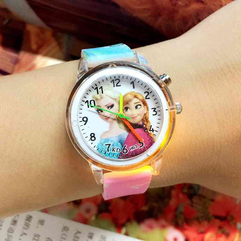 Cartoon Cute Colorful Light Silicone Quartz Watch