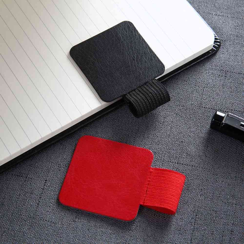 Self-adhesive Leather, Pen Holder Clips For Notebooks