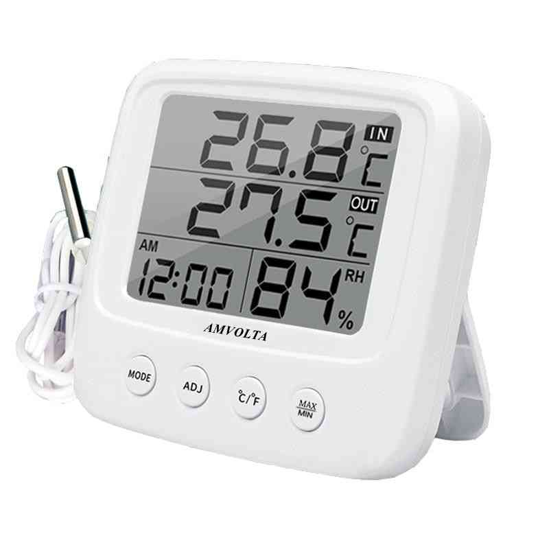 Amvolta Lcd Digital Temperature Humidity Meter Backlight Home Indoor Electronic Hygrometer