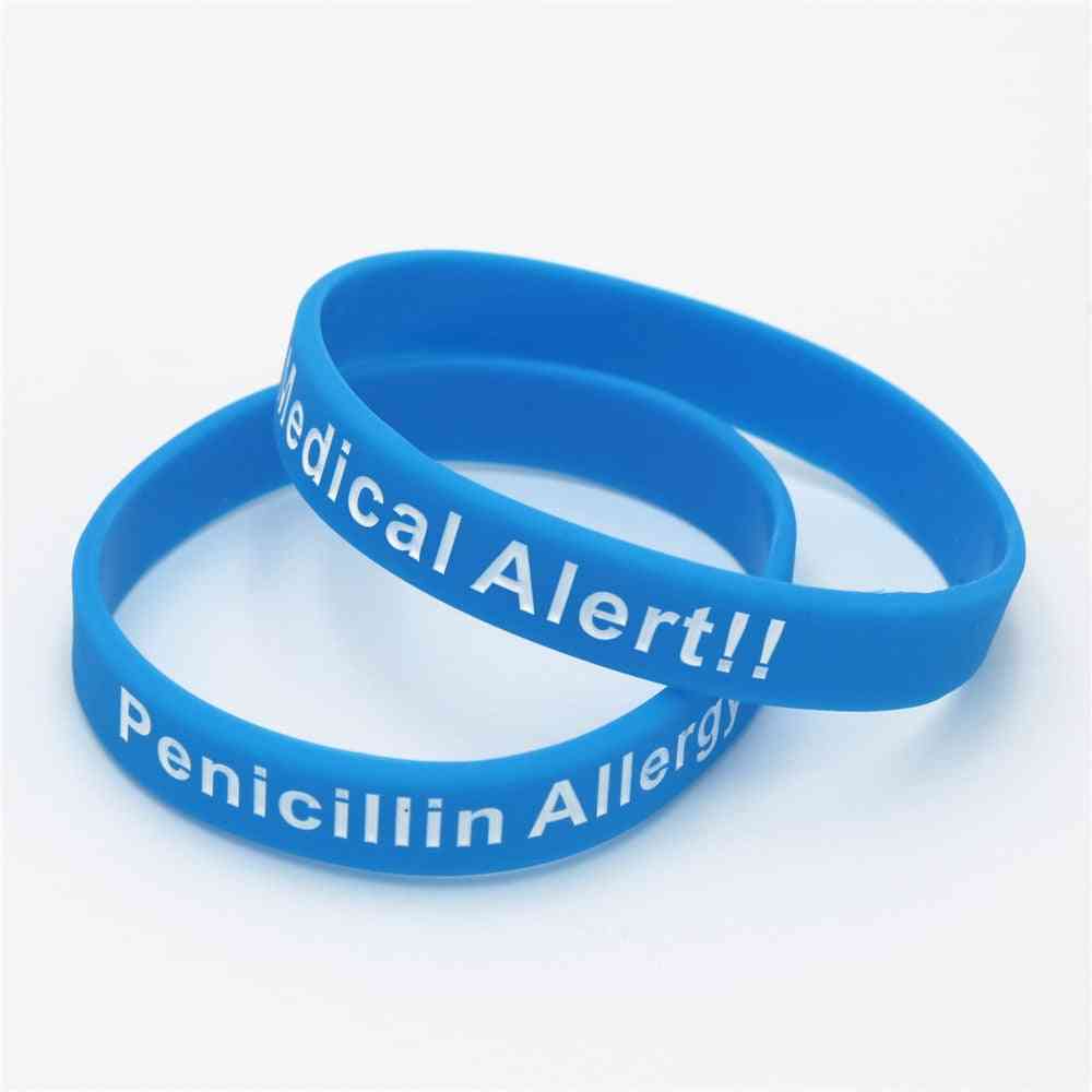 1 stk armbånd medicinsk alarm penicillinallergi silikone armbånd