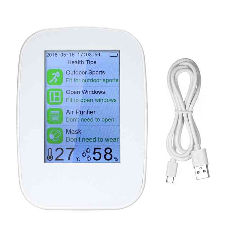 Air Quality Monitor Detector Gas Analyzer Thermometer Hygrometer