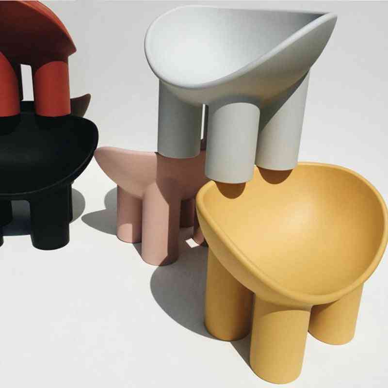 Sedie mobili creative in plastica con gamba di elefante