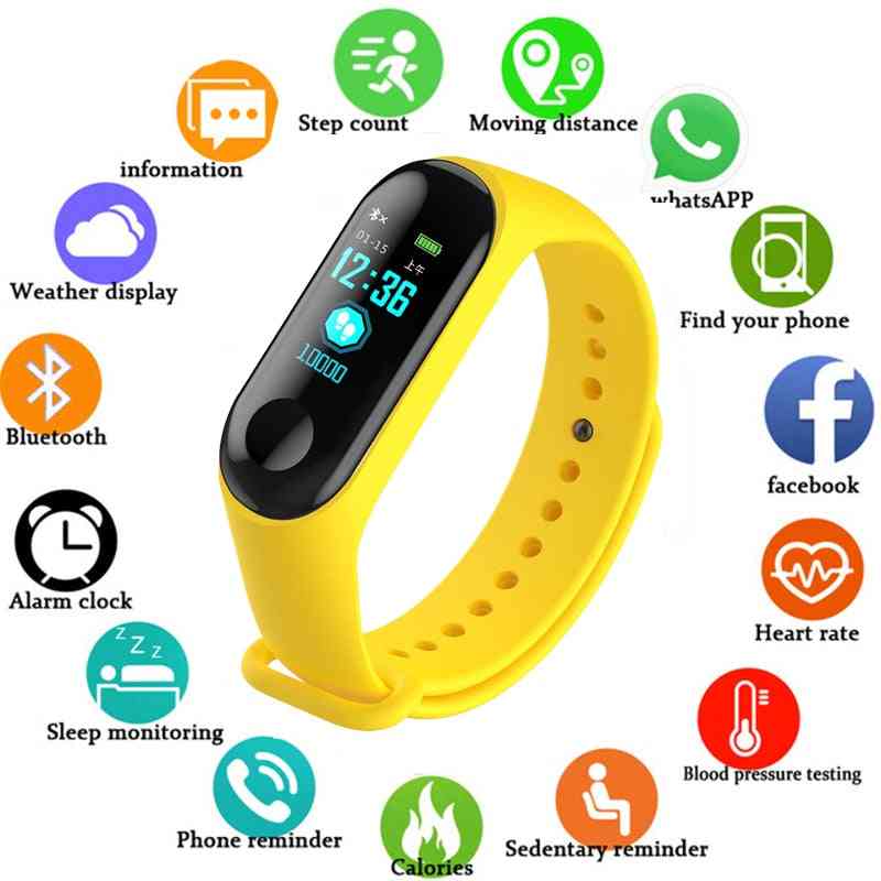 Fitness Screen Smart Sport Bracelet, Activity Running Tracker, Heart Rate For, Men, Women Watch For Ios Android