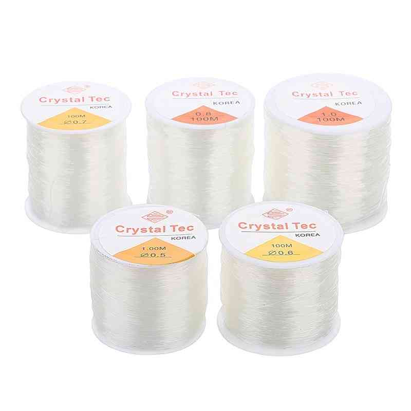 Strong Stretchy Elastic Ropes- White Crystal, String Cord, Beading Wire