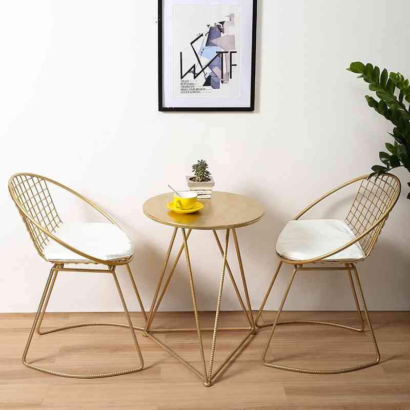 Furniture Sets Modern Simple Backrest Leisure Small Round Table Chair