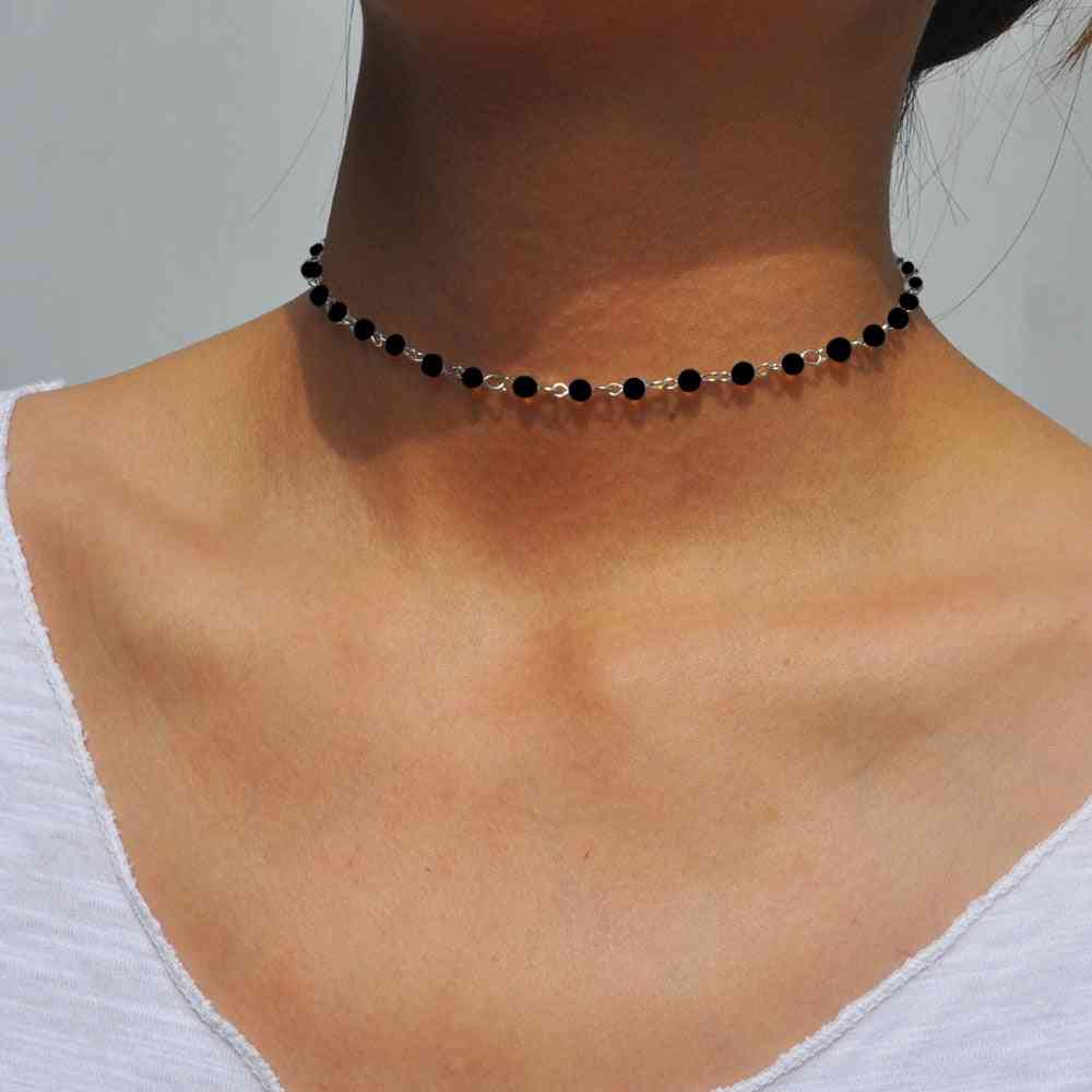Simple Beads Chokers Necklaces