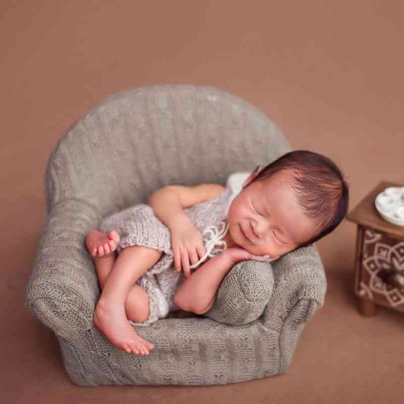 Mini Sofa Arm Chair & Pillows- Posing Photography Props For Newborn Baby