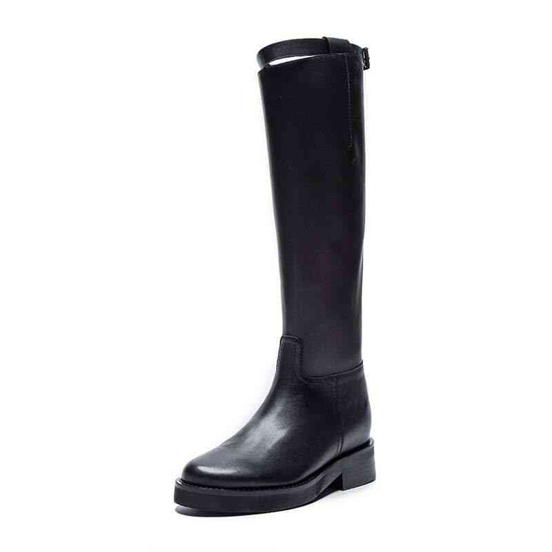 High Quality Round Toe, Riding Equestrian Boots, Zipper Buckle Straps